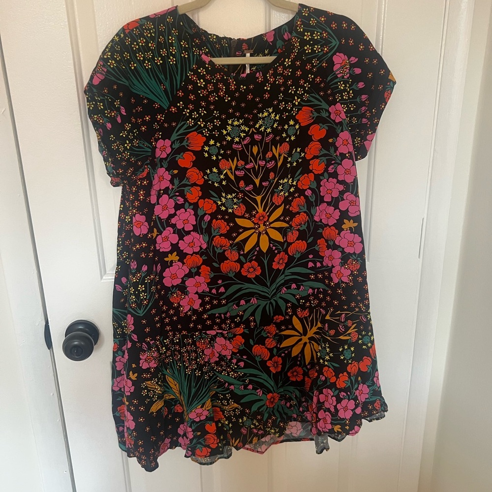 Free People Floral Short Sleeve Dress